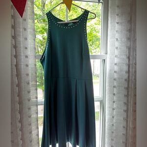 Stud derailed halter dress